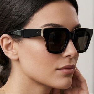 Authentic Celine Black Oversized Square Sunglasses